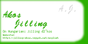 akos jilling business card